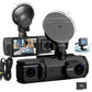 3 Channel Dash Cam With WIFI Front Inside And Rear Car Dash Camera With Motion Detection