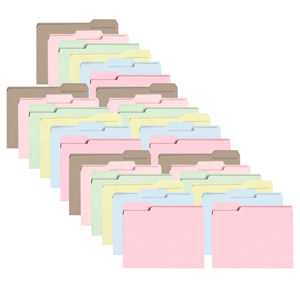 30 Pack File Folder Index Tabs Manila Paper Labels Morandi Colors for Office School