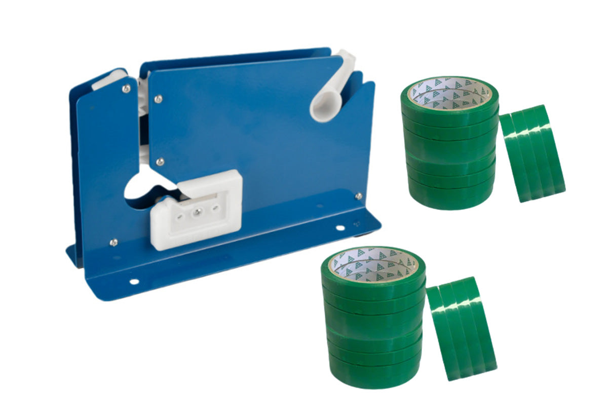 Plastic Bag Neck Sealer Sealing Dispenser With 24 Roll Tapes