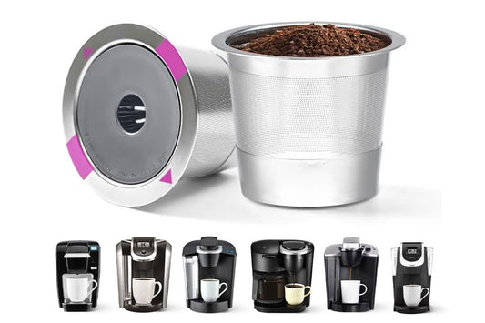 2 PCS Stainless Steel Coffee Filter Pods Compatible With Keurig 1.0 2.0 Reusable K Cups