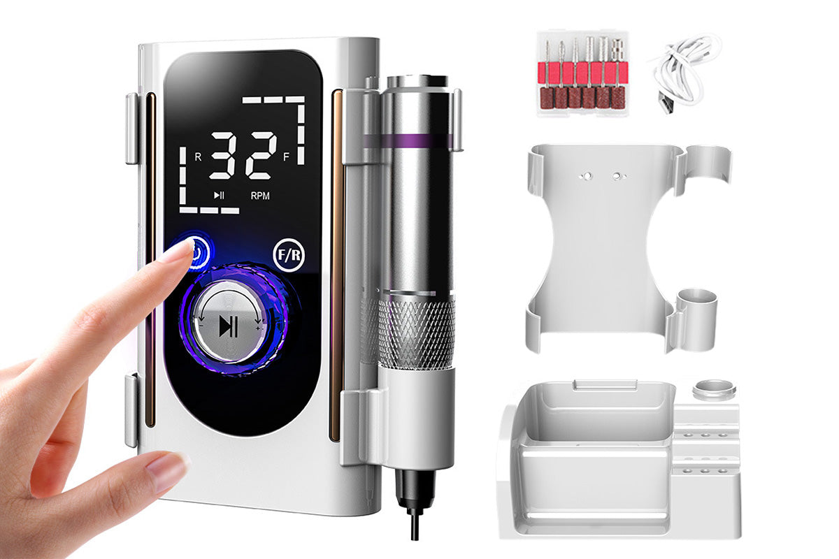 Portable Rechargeable 45000RPM Nail Drill Electric File for Salon Home