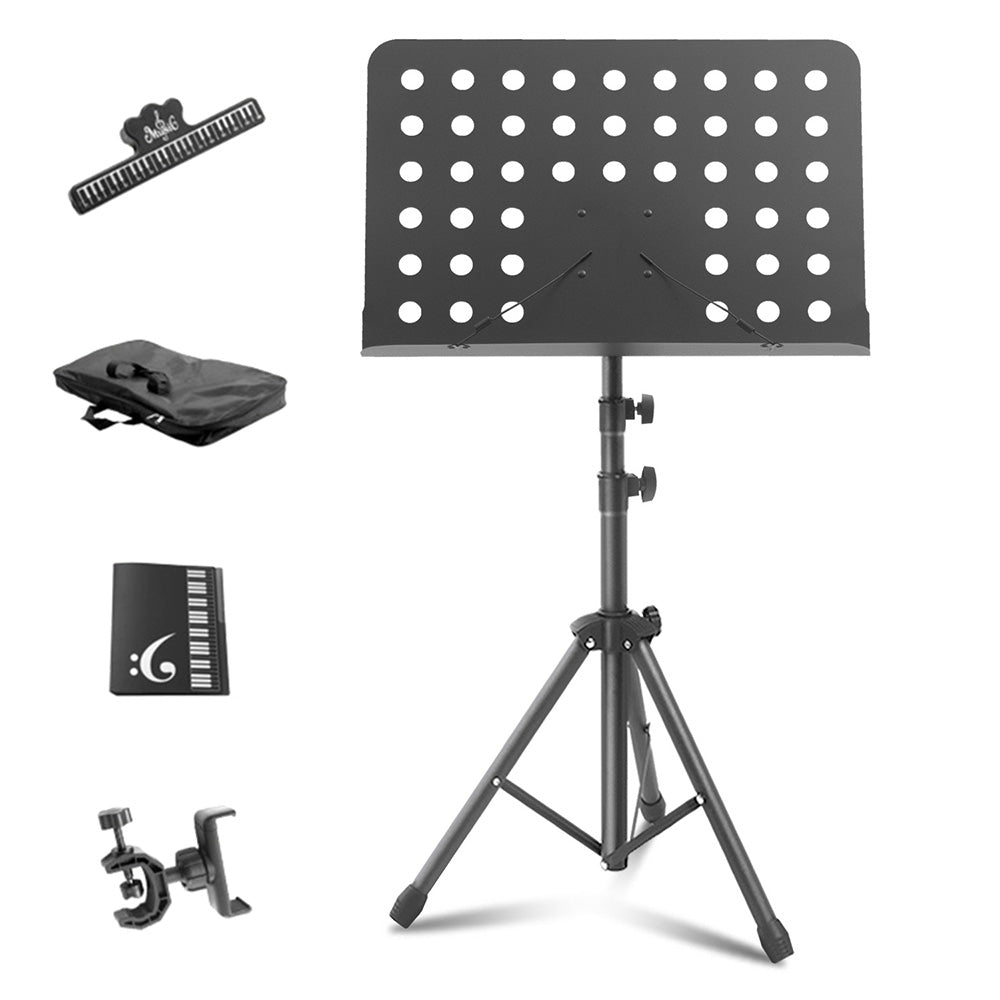 Stage Music Sheet Stand Adjustable Folding Music Stand for Performances
