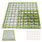 4Pcs Square Acrylic Quilting Rulers Set Green Non Slip Patchwork Sewing Templates