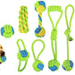 7Pcs Dog Rope Chew Toys Durable Knot Balls for Puppies Training and Teething