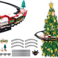 Hanging Christmas Train Set Toy with Lights Music and Track for Little Ones