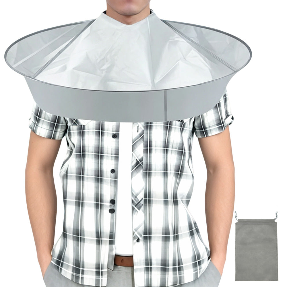 Collapsible Hair Cutting Cape with Storage Bag Hair Cutting Umbrella for Home Barbershop