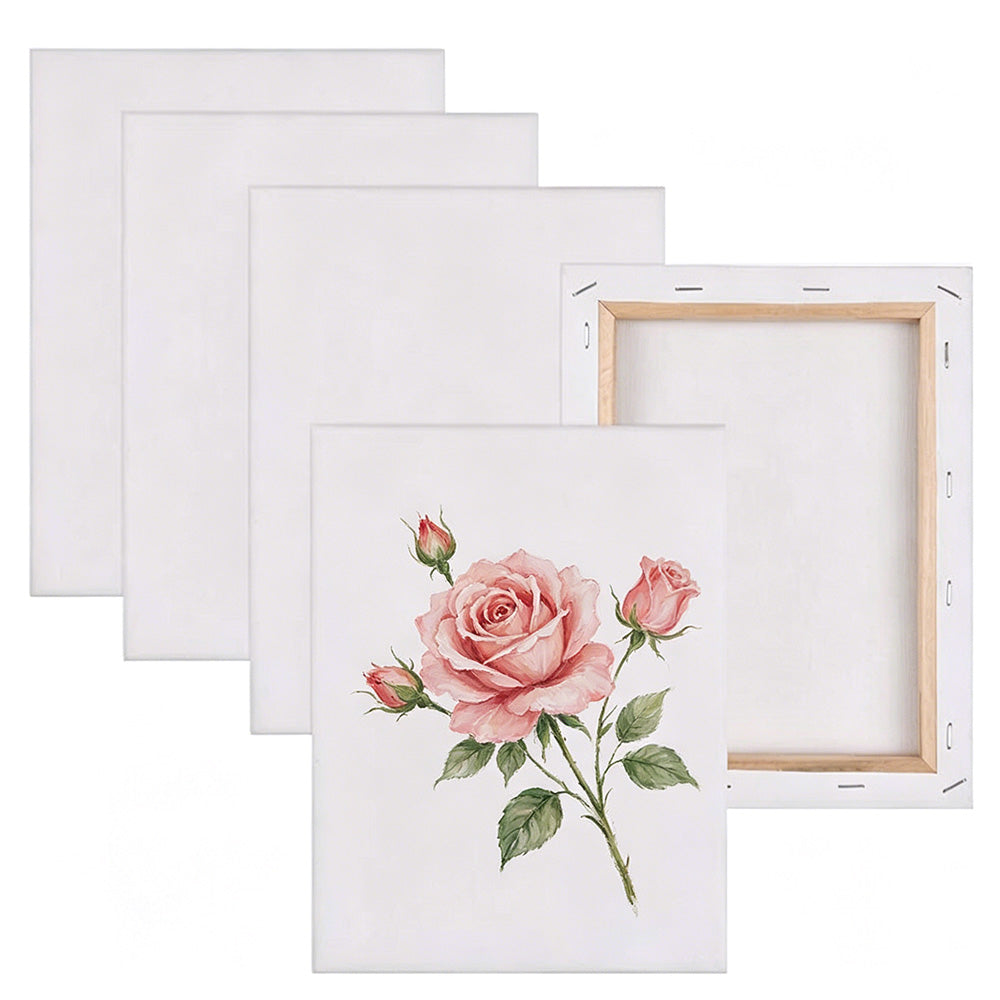 5 PCS Stretched Canvas for Painting Blank Art Stretched Canvas for Oil Acrylic Painting