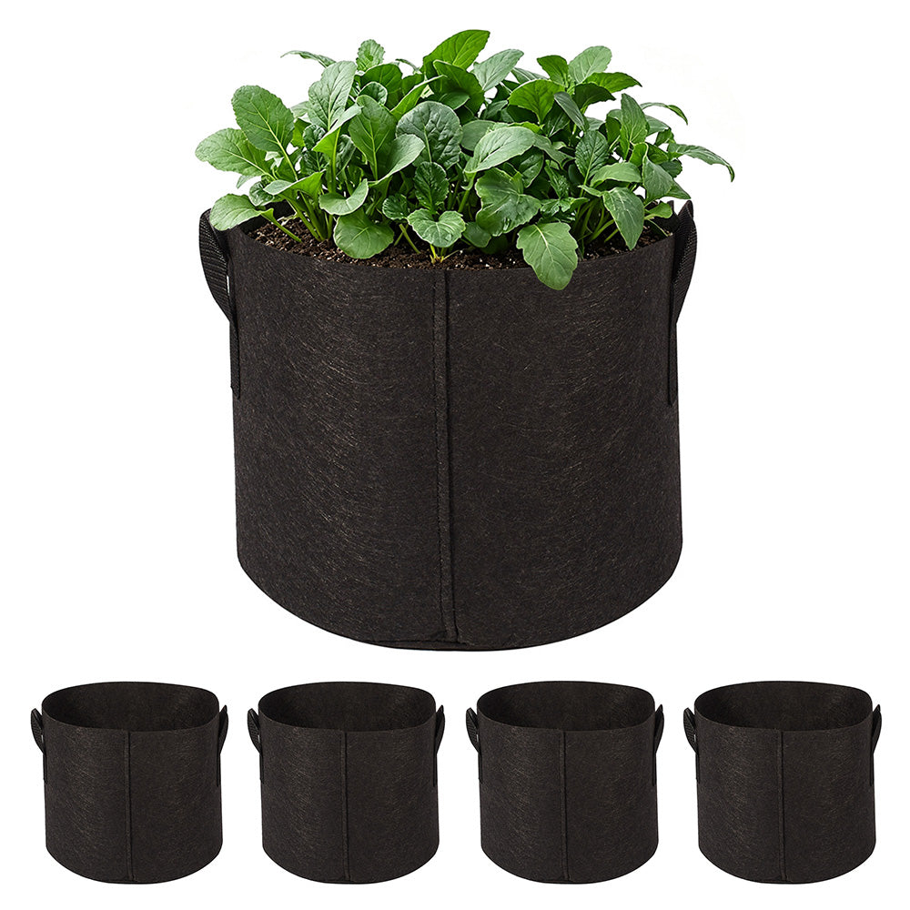 5 Pcs Nonwoven Grow Bags for Fruit Flowers and Vegetables