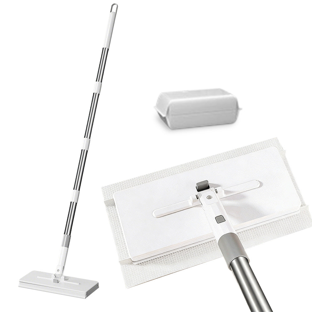 Clip Mop Sweep and Mop Kit for Hardwood Tile Marble and Laminate Floors