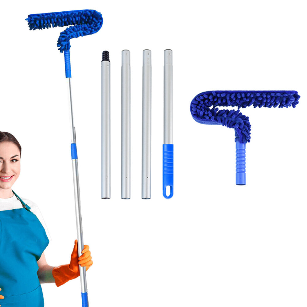 2Pcs Cleaning Brush Flexible Detachable Handle Dust Cleaner Ceiling Fan Duster