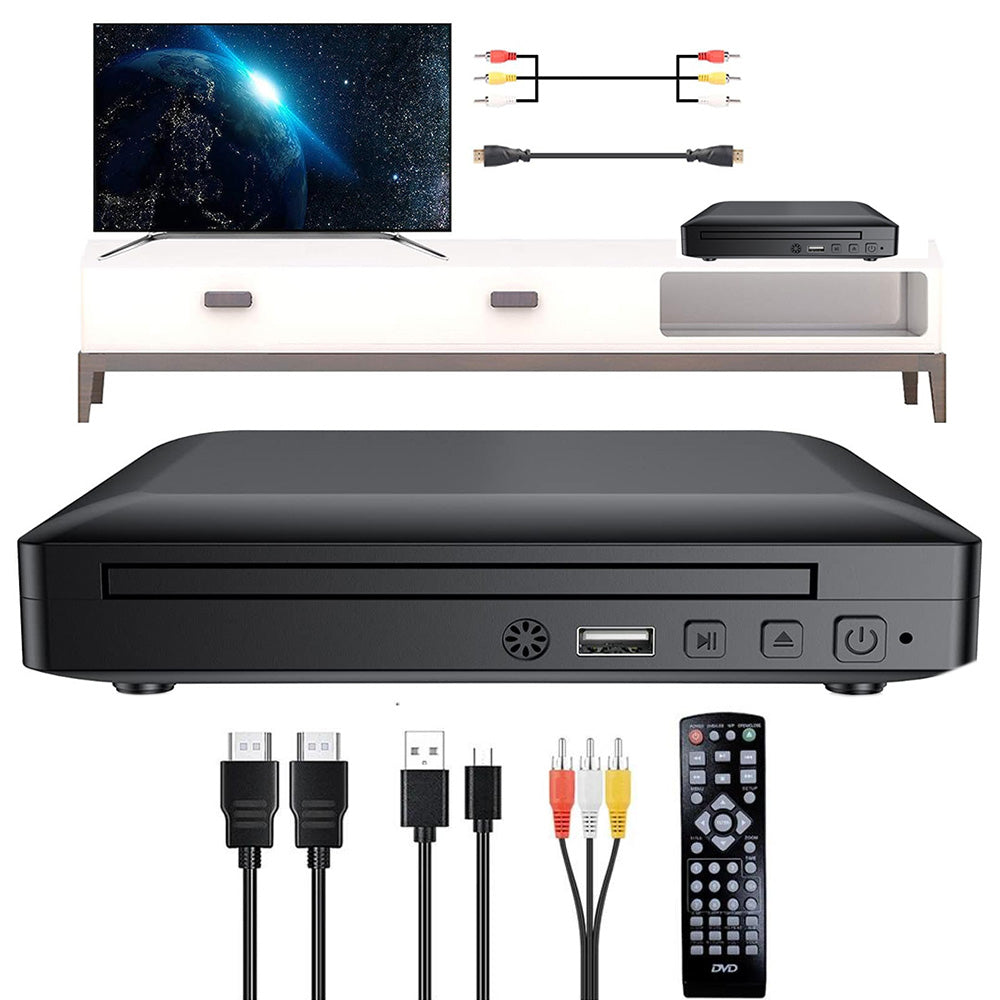 1080P HD DVD Player with AV Output Remote Control Home Media Player