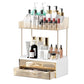 4 Tier Cosmetics Storage Organizer Large Capacity 2 Drawers for Skincare and Makeup