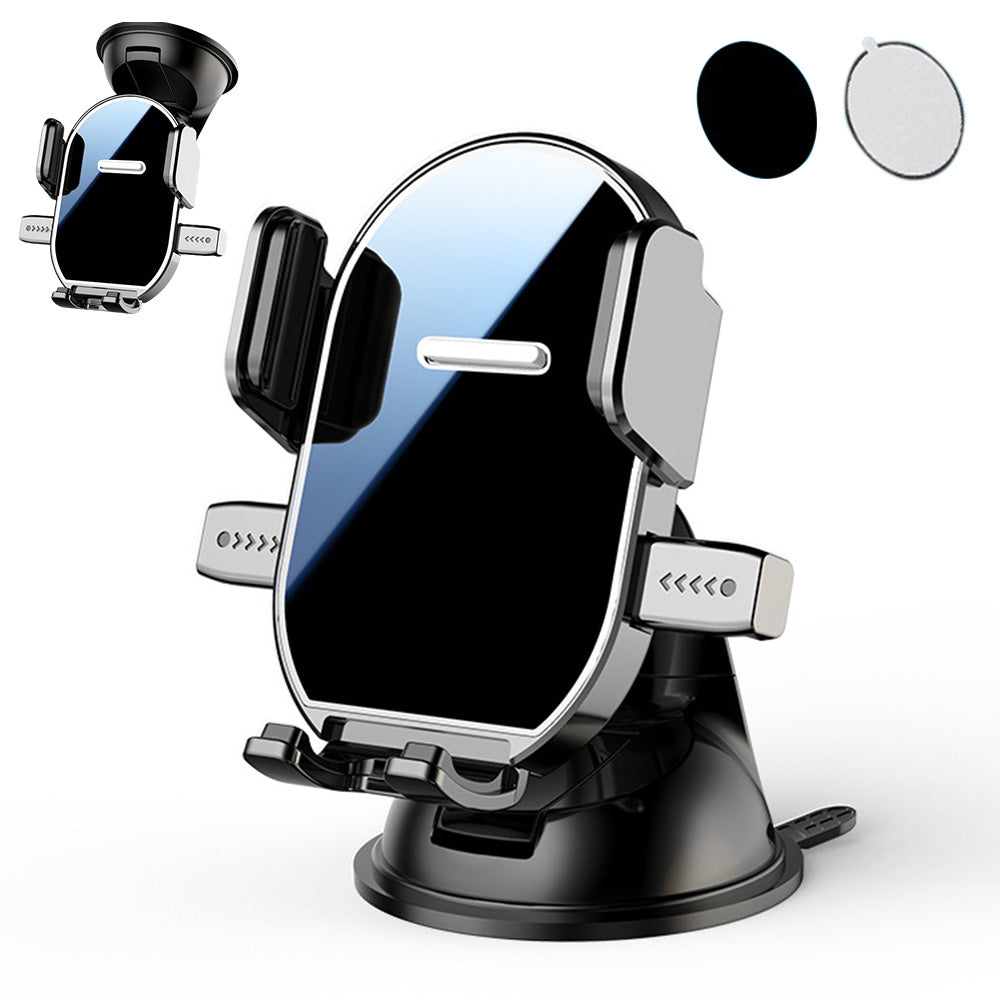 Car Phone Holder Dashboard Suction Cup One Key Clamp Design