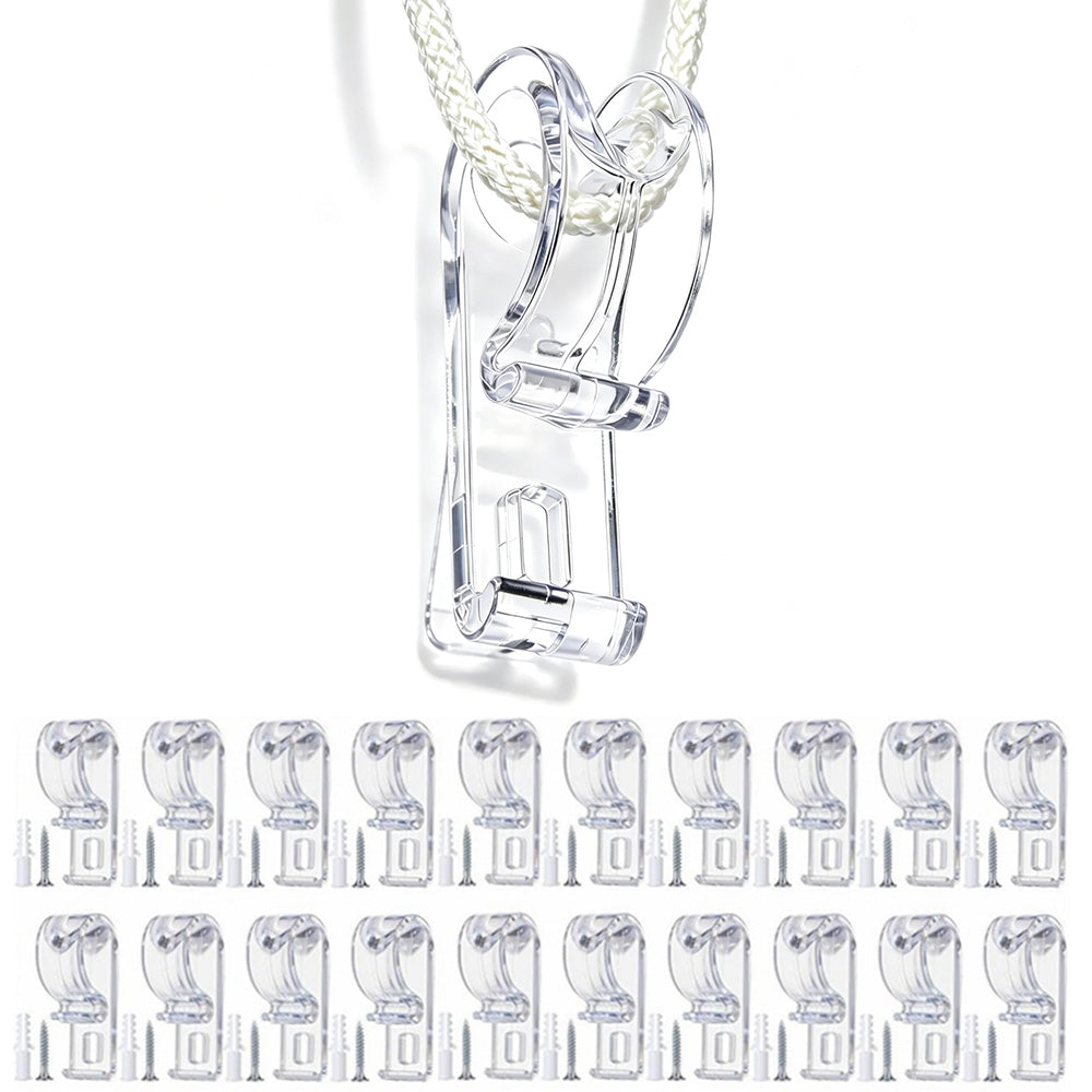 20 Pack Clear P Clips for Blind Chains and Shade Cords