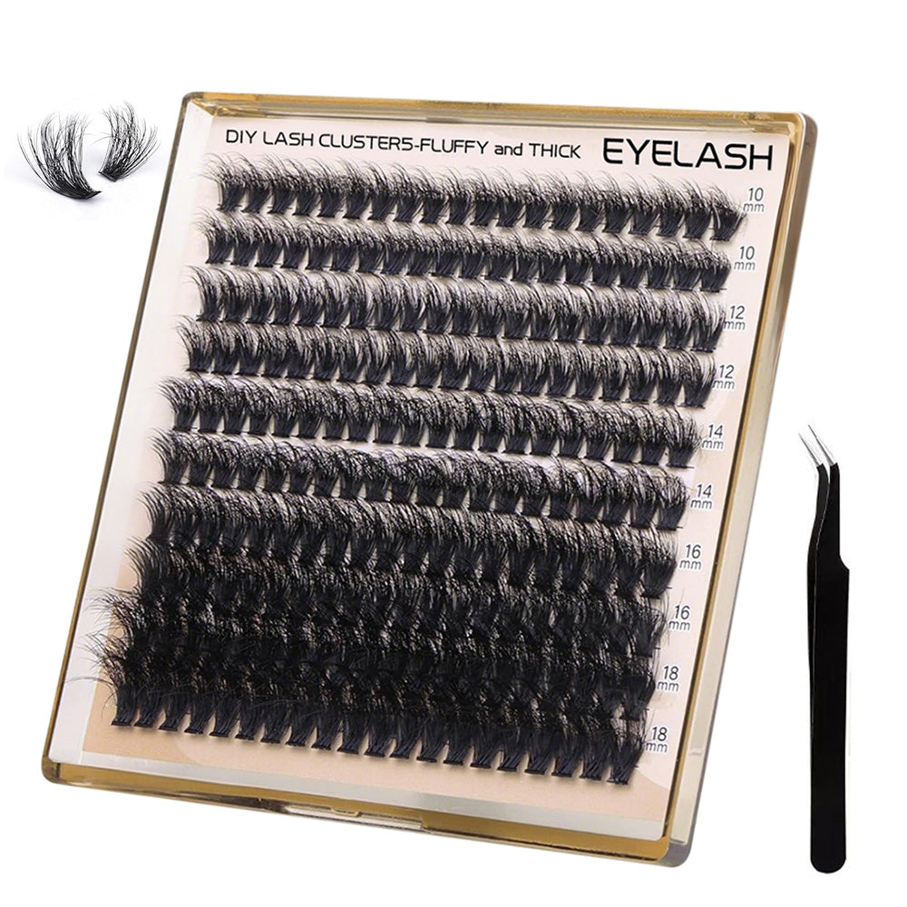 Lash Clusters with Spikes Wispy Cluster Eyelash Extensions Fluffy Eyelashes Clusters Set