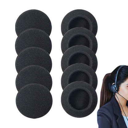 10 PCS Replacement Ear Pads Foam Cushion Covers for Headphones Headset Ear Cushions Universal Round Ear Covers