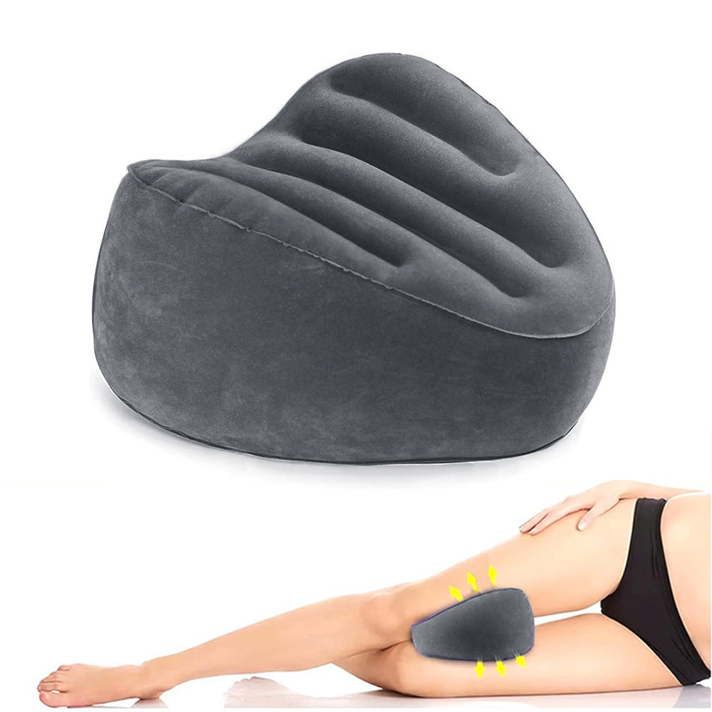 Inflatable Travel Leg Pillow for Side Sleeping Portable Knee Rest Cushion