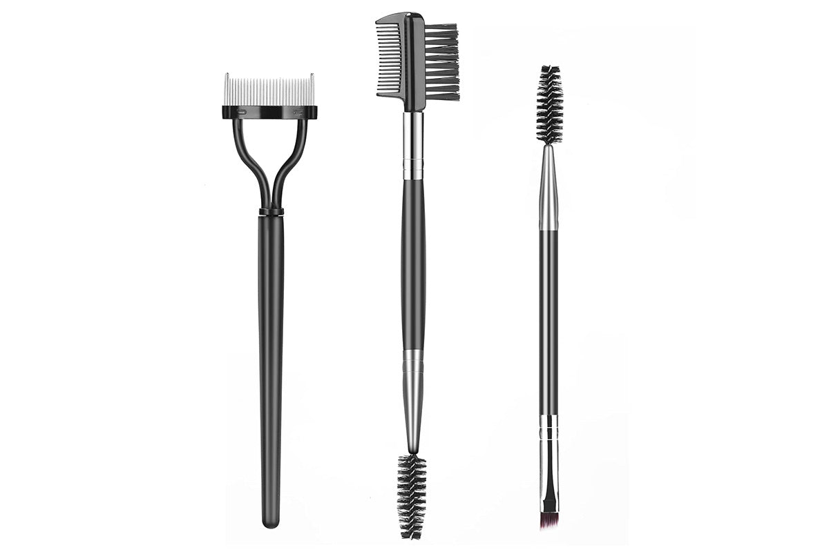 3PCS Eyebrow Brush Eyelash Separator Double Head Brow Comb Eye Makeup Tools