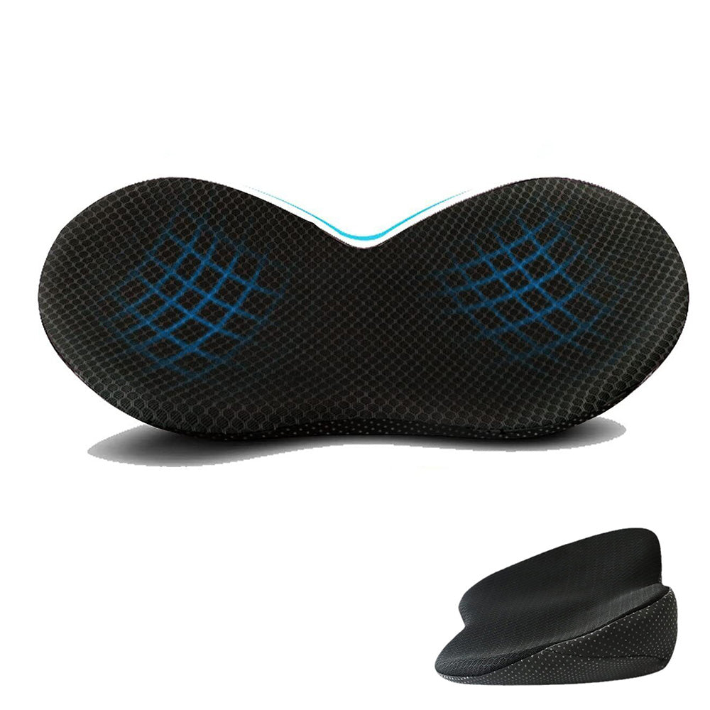 Memory Foam Seat Cushion 2-in-1 Booster or Lumbar Support for Car Office