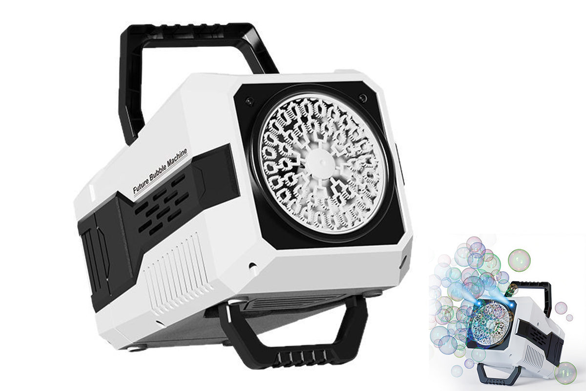 Bubble Machine Automatic Rotation and RGB Lights Bubble Maker for Parties Weddings