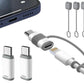 4Pcs Lightning to USB C Data Transfer Adapter for iPhone 15 16 Samsung S24