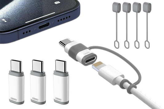 4Pcs Lightning to USB C Data Transfer Adapter for iPhone 15 16 Samsung S24