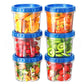 6PCS 500ml Food Storage Containers Microwave and Freezer Safe Reusable Meal Prep Boxes