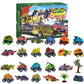 2025 Dinosaur Cars Advent Calendar Christmas Countdown Blind Box Pull Back Car Toy Set