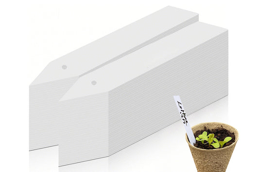 300PCS 10x2CM Plant Labels White Plastic Garden Tray Pot Plug Stick ID Marker Name Tag