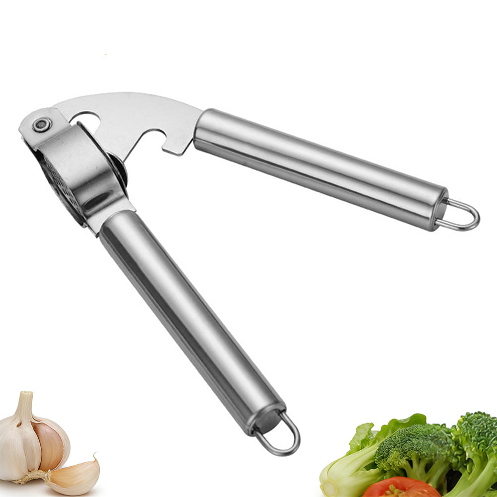 Manual Stainless Steel Garlic Press Crusher for Home Kitchen Cooking