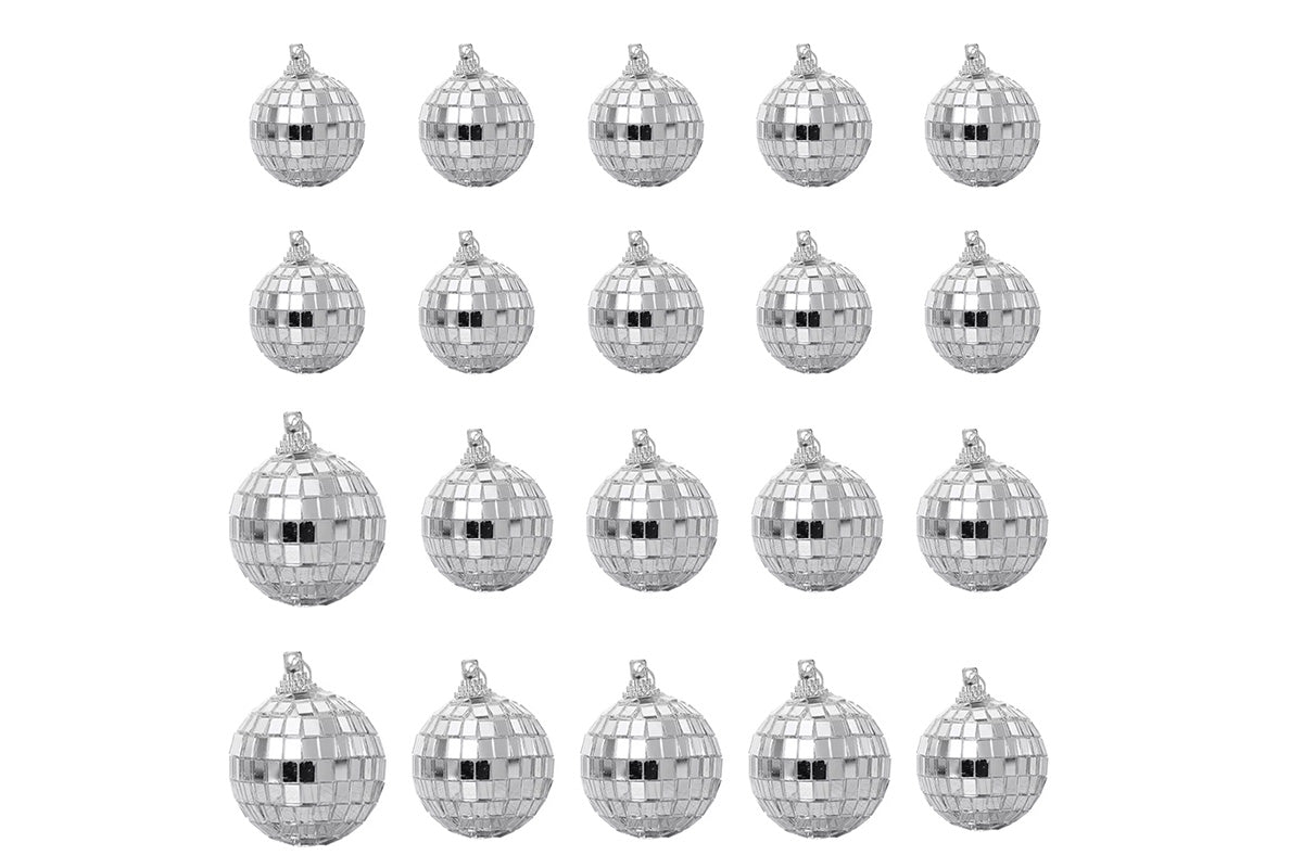 20Pcs Christmas Mirror Disco Balls – Hanging Decorations for Party Wedding DIY