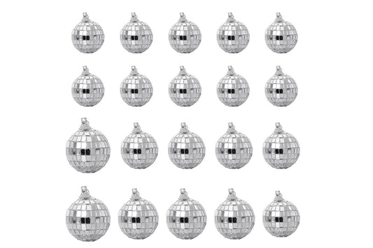 20Pcs Christmas Mirror Disco Balls – Hanging Decorations for Party Wedding DIY