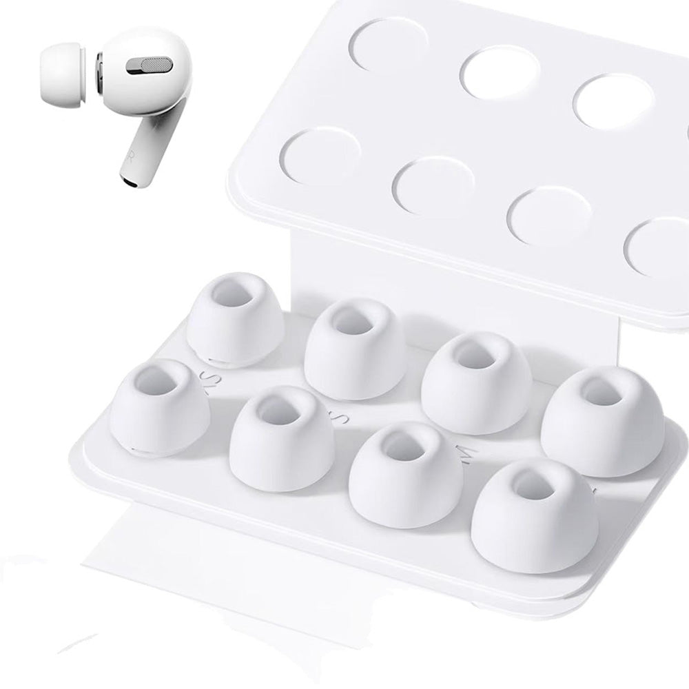 Replacement Ear Tips 4 Pairs For AirPods Pro 2nd 1st Generation With Portable Storage Box