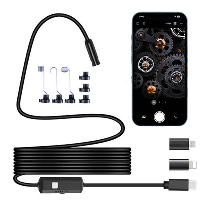 8mm 640x480 USB Type C Inspection Camera with 8 LED Lights