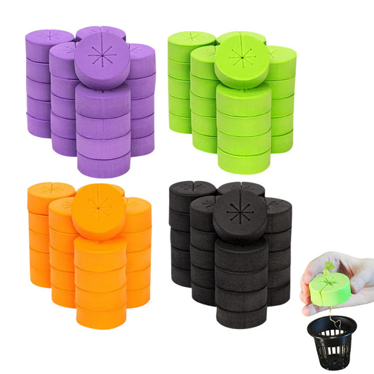 100 Pack EVA Hydroponic Growing Sponge Foam Plugs for Seed Germination
