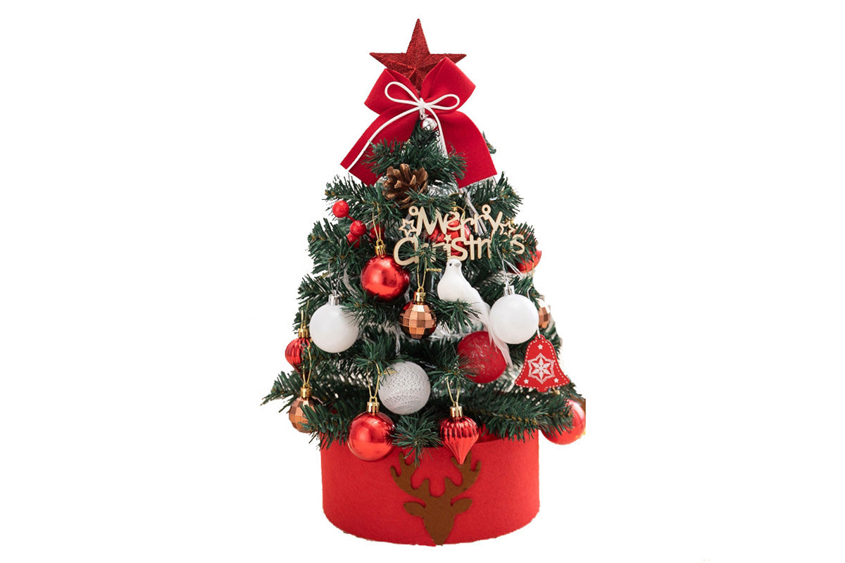 60cm Mini Desktop Christmas Tree with LED Lights Tabletop Ornament