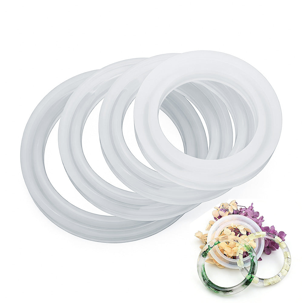 4 Sizes DIY Resin Bangle Mold Set Silicone Bangle Bracelet Mold