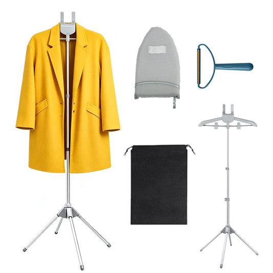 Foldable Garment Steamer Stand Adjustable Clothes Steaming Rack with Storage Bag