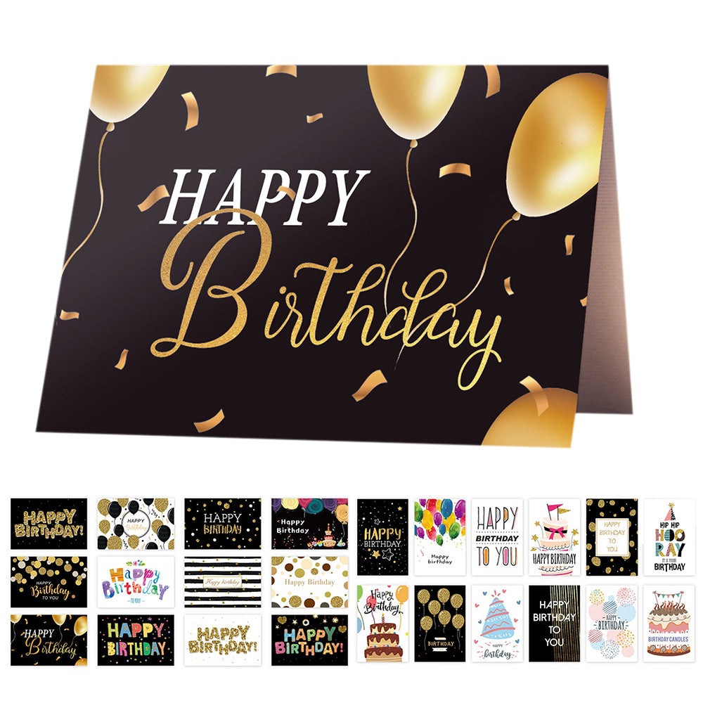 24 Pack Blank Birthday Cards with Envelopes for Party Invitations