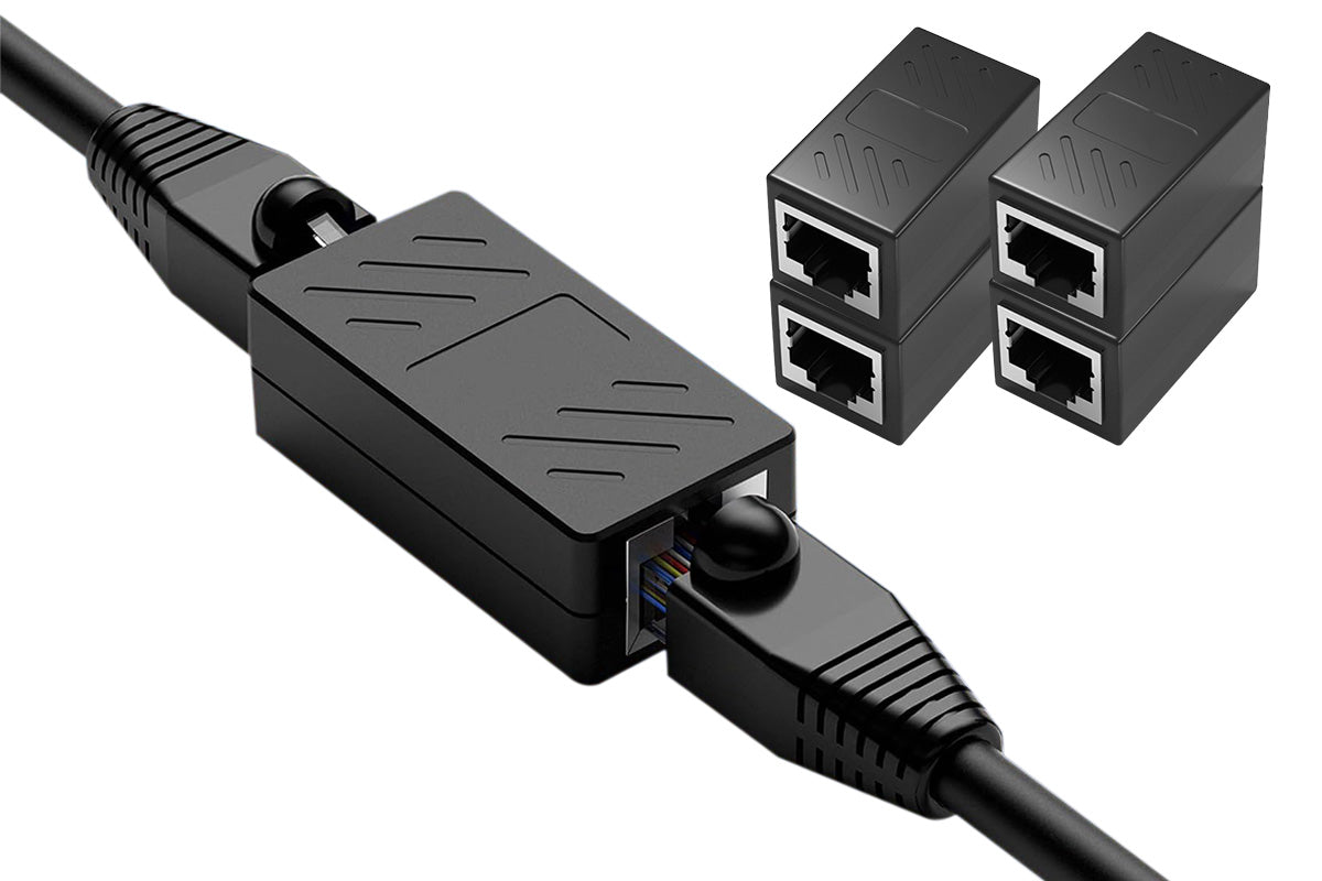 5-Pack RJ45 Ethernet Cable Coupler Inline Adapter Network Extender Connector