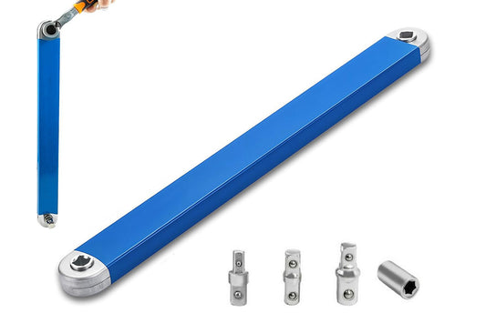 Offset Extension Wrench Impact Spanner Wrench with Square Drive Adapters for Car