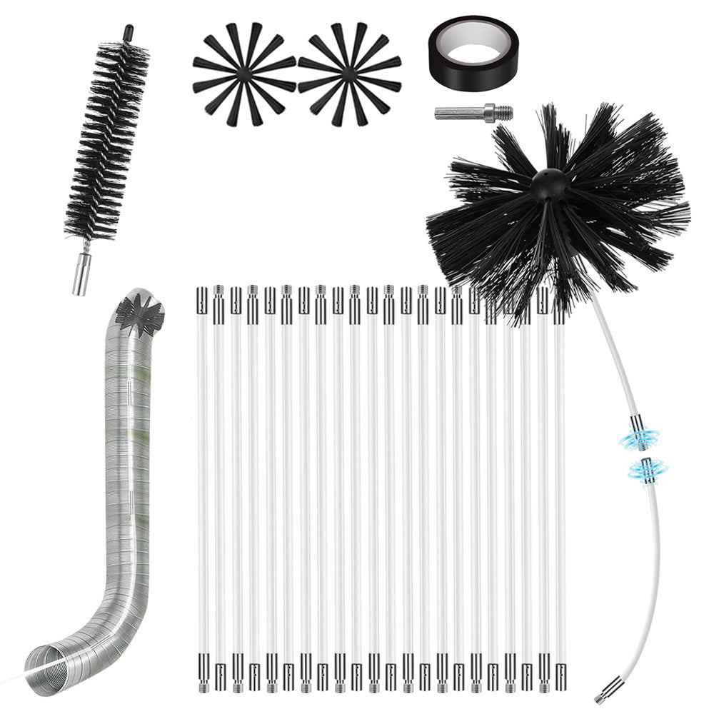 Dryer Vent Cleaner Kit Flexible Quick Snap Brush for Dryer Chimney Duct
