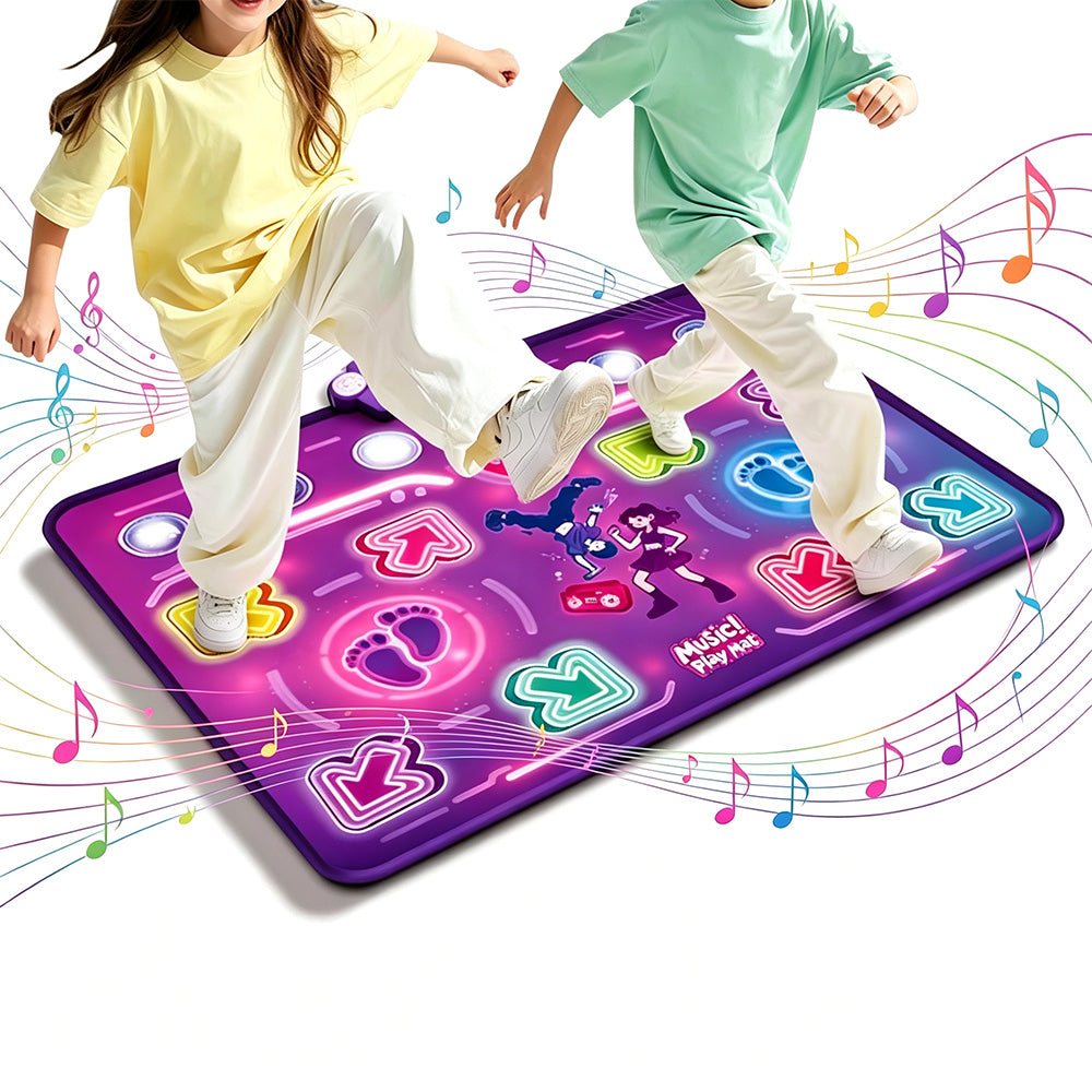 Rechargeable Dance Mat with 5 Modes Electronic Music Dance Pad for Living Room and Game Room