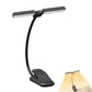 Dual Head Foldable LED Reading Clip Light with Adjustable Brightness