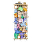 Stuffed Animal Storage Wood Corner Cage Plush Toys Holder With Star Pattern