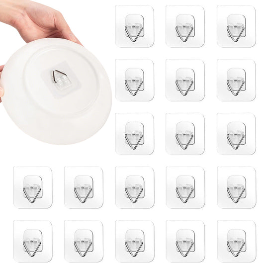 20 PCS Wall Plate Hangers Adhesive Picture Hangers for Paintings