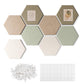 8 Pack Hexagon Felt Board Wall Tiles Bulletin Board Wall Decor
