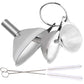 6PCS Stainless Steel Mini Funnels And Cleaning Brushes For Kitchen Filling Bottles