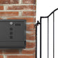 Wall Mounted Large Capacity Metal Mailbox with Key Lock Rust-Resistant Parcel Post Box