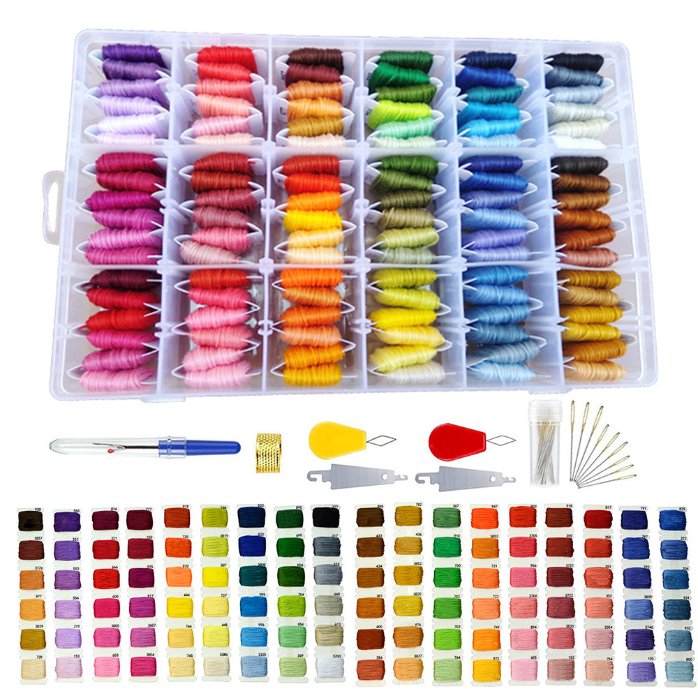 108 Color Friendship Bracelet String Kit with Tools Embroidery Floss Set for DIY Embroidery